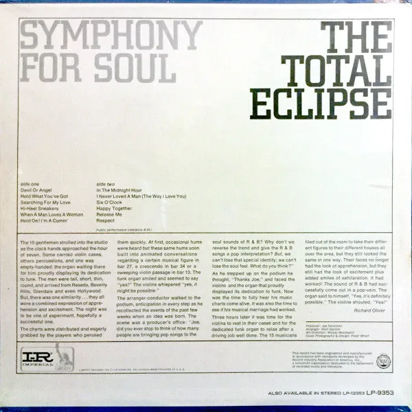 The Total Eclipse (3) - Symphony For Soul (LP, Mono) (VG )