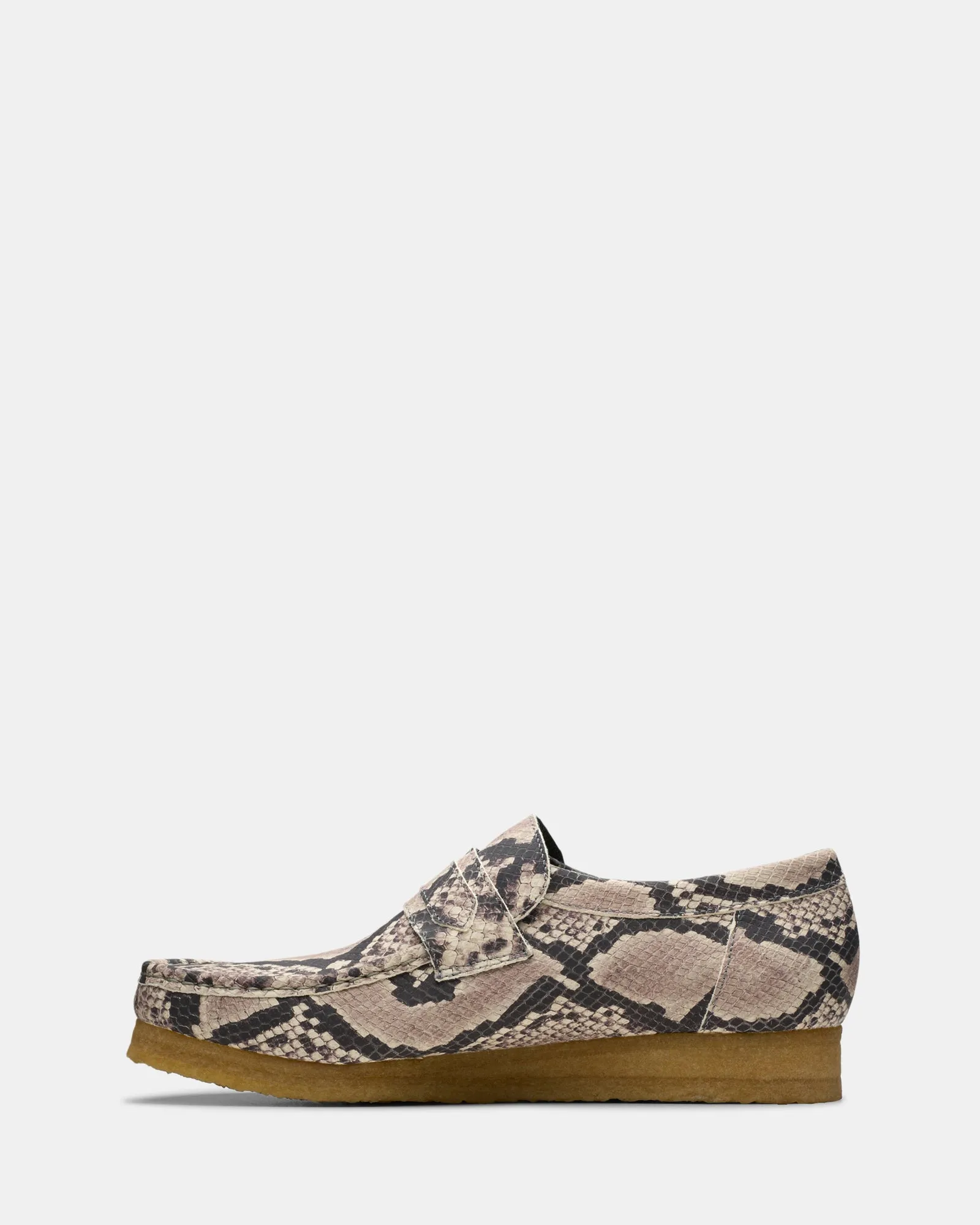 WALLABEE LOAFER (M) Grey Snake Lea