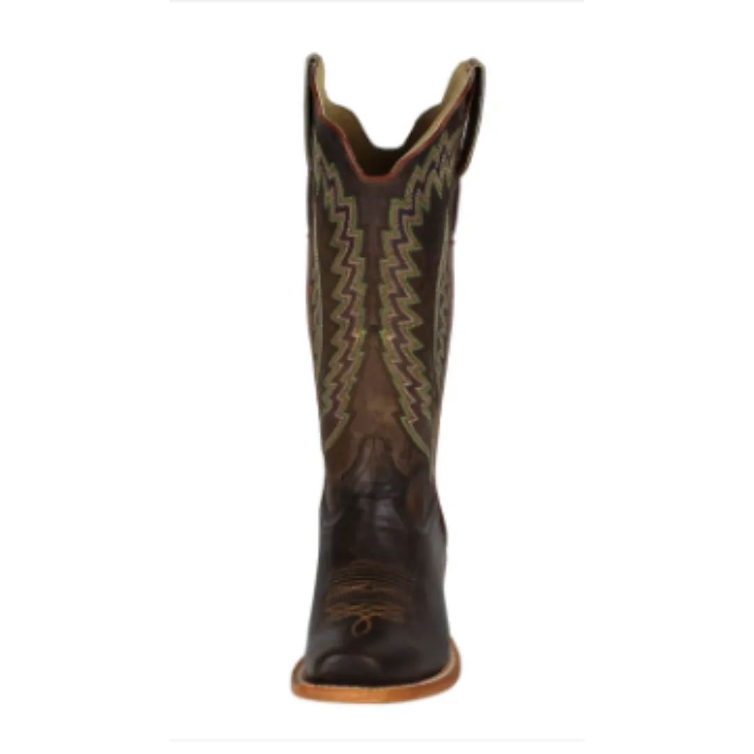 Women's Mad Brown Cowhide/Goat Narrow Square Boot by R. Watson WRL0001-1