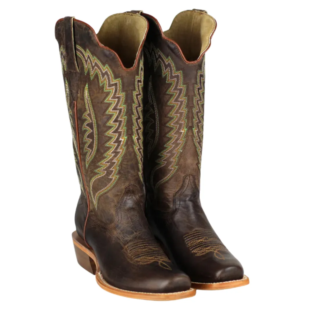 Women's Mad Brown Cowhide/Goat Narrow Square Boot by R. Watson WRL0001-1